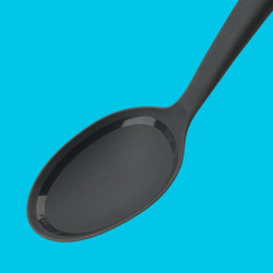 Tasty 678062 Serving Spoon with Scale, Soft Handle, 34 cm, Plastic, Blue