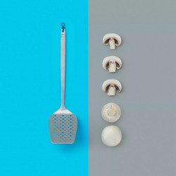 Tasty 678160 Slotted Spatula, Angled Front Edge, 33 cm, Stainless Steel, Silver