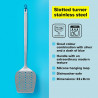 Tasty 678160 Slotted Spatula, Angled Front Edge, 33 cm, Stainless Steel, Silver