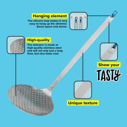Tasty 678164 Stirring Spoon, Comfortable modern handle, 31 cm, Stainless steel, Silver