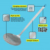 Tasty 678164 Stirring Spoon, Comfortable modern handle, 31 cm, Stainless steel, Silver