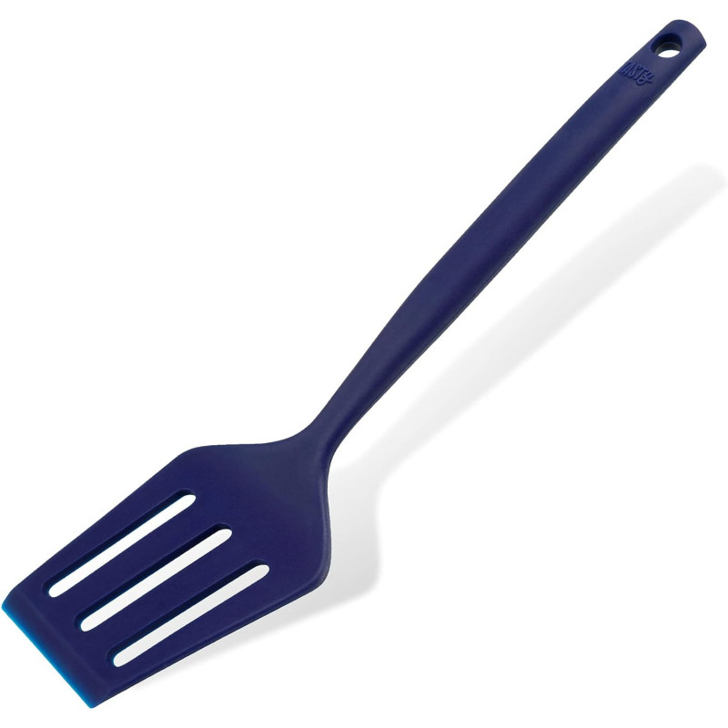 Tasty 678200 Spatula, Angled front edge, Soft handle, 33 cm, Silicone, Blue