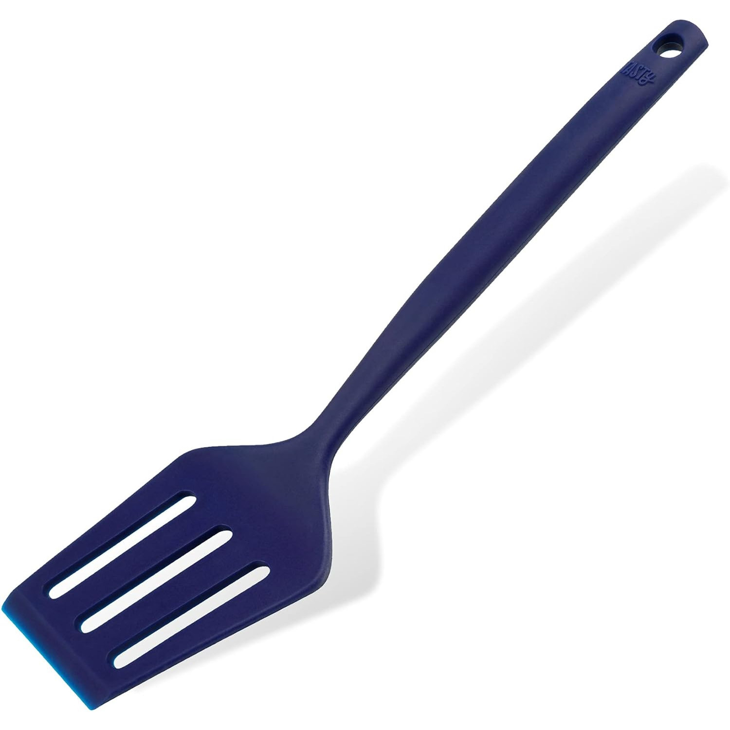 Spatula Tasty 678200, Margine frontala inclinata, Maner moale, 33 cm, Silicon, Albastru