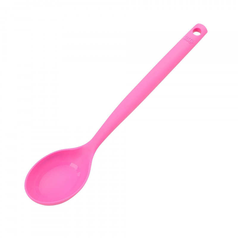 Lingura pentru servire cu gradatie Tasty 678201, Maner moale, 32,5 cm, Silicon, Roz