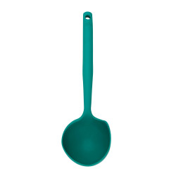 Tasty 678202 Ladle, Drain Holes, Soft Handle, 30 cm, Silicone, Green