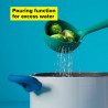 Tasty 678202 Ladle, Drain Holes, Soft Handle, 30 cm, Silicone, Green