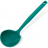 Polonic Tasty 678202, Orificii de scurgere, Maner moale, 30 cm, Silicon, Verde