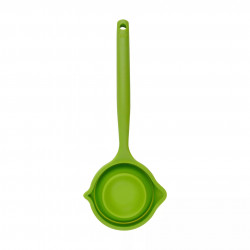 Tasty 678203 Folding Ladle, Two Spouts, Soft Handle, 33.5 cm, Silicone, Green