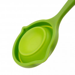 Tasty 678203 Folding Ladle, Two Spouts, Soft Handle, 33.5 cm, Silicone, Green