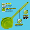 Tasty 678203 Folding Ladle, Two Spouts, Soft Handle, 33.5 cm, Silicone, Green