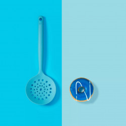 Tasty 678204 Stirring Spoon, Soft Handle, 25 cm, Silicone, Blue
