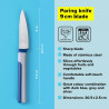 Tasty 678240 Peeling Knife, Soft-Grip Handle, 9 cm, Stainless Steel, Blue