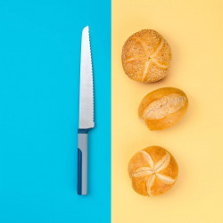 Tasty 678246 Bread Knife, Soft-Grip Handle, 20 cm, Stainless Steel, Blue