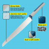 Tasty 678246 Bread Knife, Soft-Grip Handle, 20 cm, Stainless Steel, Blue