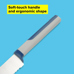 Tasty 678246 Bread Knife, Soft-Grip Handle, 20 cm, Stainless Steel, Blue
