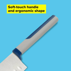 Tasty 678247 Knife, Soft-grip handle, 15 cm, Stainless steel, Blue