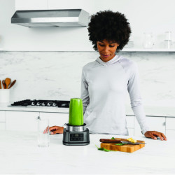 Ninja CB100EU 2-in-1 Blender, 1100W, 700/400 ml, Smart Torque, Auto-iQ, Ice Crushing, Stainless Steel