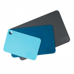 Set of 3 Tasty 678352 Cutting Boards, 3 sizes, Plastic, Multicolor
