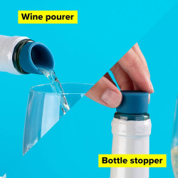 Tasty 678384 Multifunctional Corkscrew, Stainless Steel, Blue