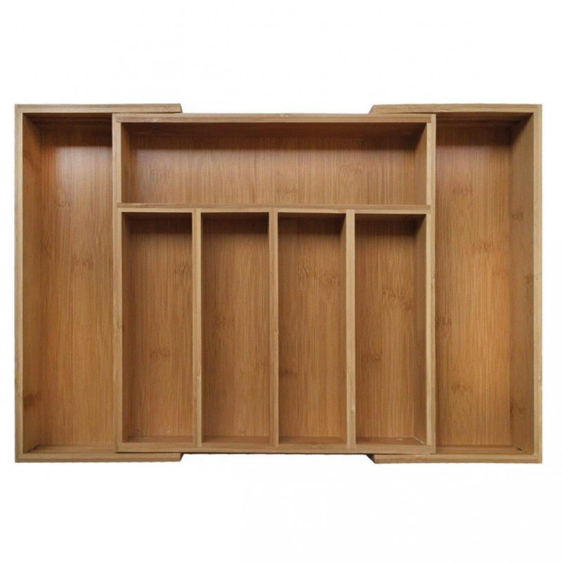 Kinghoff KH 1218 Bamboo Cutlery Divider, 52 x 31 x 5 cm, Brown