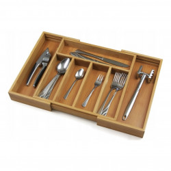 Kinghoff KH 1218 Bamboo Cutlery Divider, 52 x 31 x 5 cm, Brown