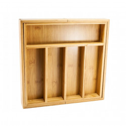 Kinghoff KH 1218 Bamboo Cutlery Divider, 52 x 31 x 5 cm, Brown