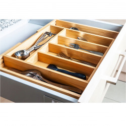 Organizator din bambus pentru tacamuri Kinghoff KH 1218, 52 x 31 x 5cm, Bambus