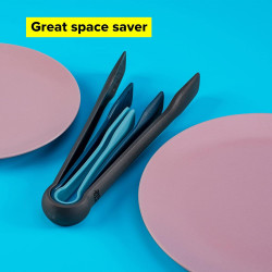 Set of 3 Tasty 678389 Serving Tongs, 3 sizes, Plastic, Multicolor