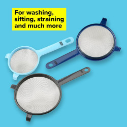 Tasty 678401 3-Piece Strainer Set, 3 Sizes, Stainless Steel, Multicolor