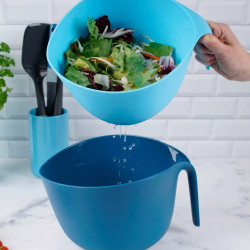 Tasty 678404 2-Piece Bowl and Colander Set, Plastic, Multicolor