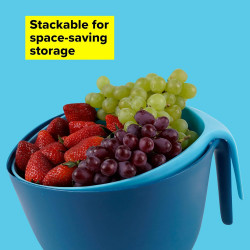 Tasty 678404 2-Piece Bowl and Colander Set, Plastic, Multicolor