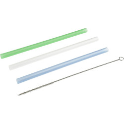 12 straws + Tasty brush 678414, 1 x 20 cm, Plastic, Multicolor