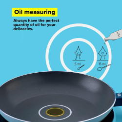 Τηγάνι Tasty 678513, 24 cm, Σύστημα διανομής λαδιού, Αλουμίνιο, Αντικολλητική επίστρωση, Μπλε