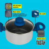 Tasty 678538 Saucepan, 16 cm, 1.5 L, Oil Dispenser, Aluminum, Non-stick Coating, Blue