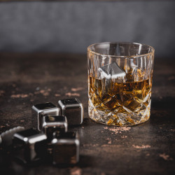 Klausberg KB 7651 Stainless Steel Ice Cubes with Tongs and Holder, 8-piece set, Reusable, Stainless Steel