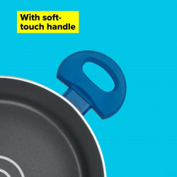 Tasty 678540 Saucepan, 24 cm, 5 L, Oil Dispenser, Aluminum, Non-stick Coating, Blue