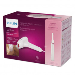 Фотоепилатор IPL Philips Lumea Advanced BRI920/00, 250000 импулса, SensoAdapt, Тример, Подвижна глава, LED, Бял/розов