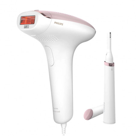 Фотоепилатор IPL Philips Lumea Advanced BRI920/00, 250000 импулса, SensoAdapt, Тример, Подвижна глава, LED, Бял/розов