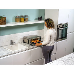 Ninja SP101EU Foodi 8-in-1 Multifunction Oven, 2400W, 10L, Air Fry/Roast/Bake/Toast, Compact, Stainless Steel