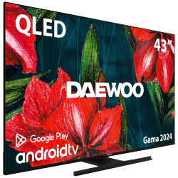 Телевизор Daewoo D43DH55UQMS, ANDROID TV, 3840x2160 UHD-4K, QLED, 43 inch, 106 см, Черен