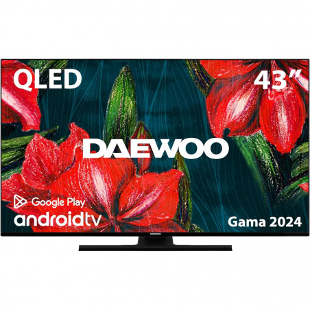 Τηλεόραση Daewoo D43DH55UQMS, ANDROID TV, 3840x2160 UHD-4K, QLED, 43 ίντσες, 106 cm, Μαύρο