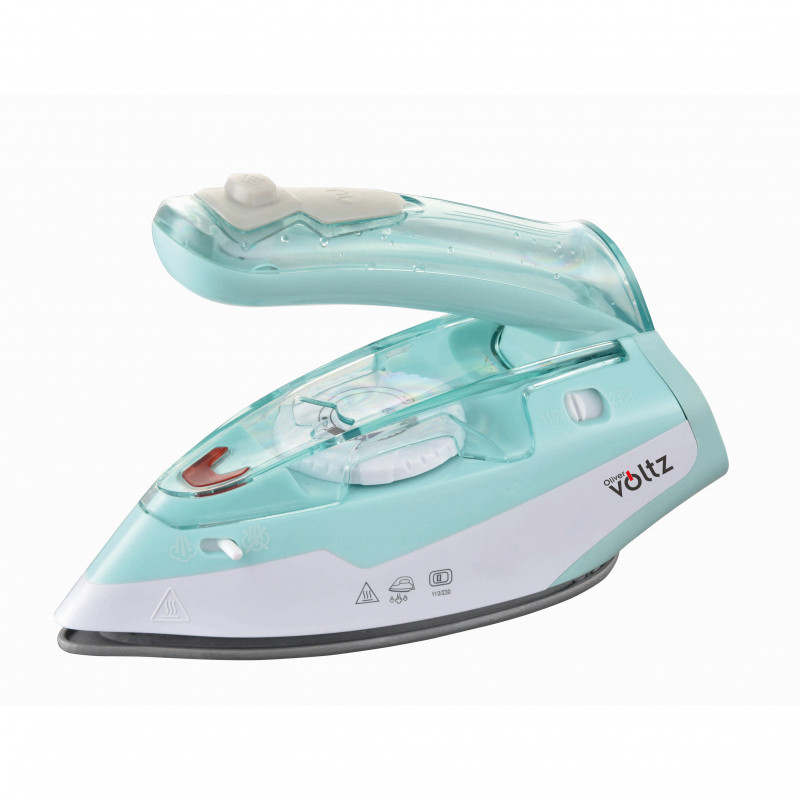 Oliver Voltz OV51050K Travel Iron, 1100W, 55 ml, Foldable, Overheat Protection, Turquoise/White