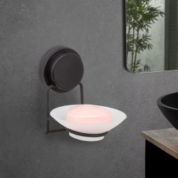 Metalife MGS-713 Soap Dish, 8 x 12 x 17 cm, Black
