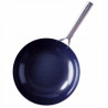 Tigaie wok cu capac Royal van Kempen & Begeer CC003232-001, 3,6 L, 28 cm, Strat diamant, Pentru cuptor si inductie, Otel inoxidabil