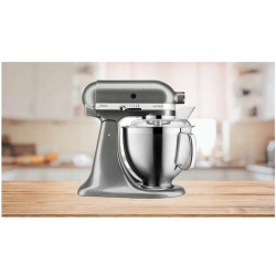 Mixer planetar Artisan Elegance KitchenAid 5KSM185PSEMS, 300W, 4,8 l, Direct drive, 10 viteze, Inox