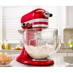 Планетарен миксер Artisan Elegance KitchenAid 5KSM185PSEER, 300W, 4.8 л, Direct drive, 10 скорости, Червен