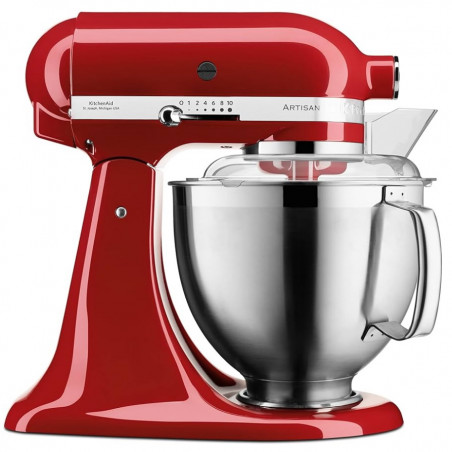 Mixer planetar Artisan Elegance KitchenAid 5KSM185PSEER, 300W, 4,8 l, Direct drive, 10 viteze, Rosu