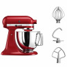 Πλανητικό μίξερ Artisan Elegance KitchenAid 5KSM125EER, 300W, 4,8 L, Direct drive, 10 ταχύτητες, Κόκκινο