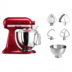 Mixer planetar Artisan Elegance KitchenAid 5KSM175PSECA, 300 W, 4,8 l, Direct drive, 10 viteze, Candy Apple