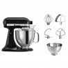 Планетарен миксер Artisan Elegance KitchenAid 5KSM175PSECA, 300W, 4.8 Л, Direct drive, 10 скорости, Черен оникс